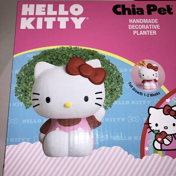 Hello Kitty LIMITED EDITION Chia Pet Handmade Decorative Planter New In Box NIB - Picture 2 of 6